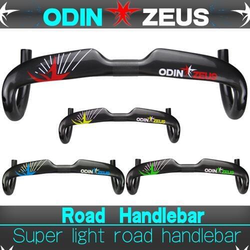 OdinZeus Newest Ultra-light superstrong Road Bike Carbon Fiber Handlebar Bent Bar Carbon Bicycle Handlebar 31.8mm*400/420/440mm