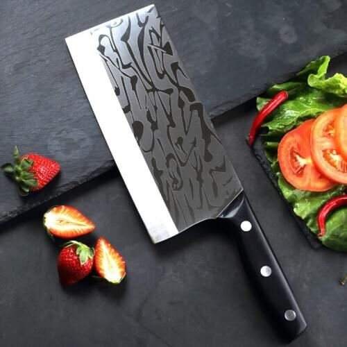 Knife Kitchen 8 Inch Chinese Chef Knife Meat Slicing Knife W6Mo5Cr4V2 M2 High-speed Stainless Steel Cleaver Knife
