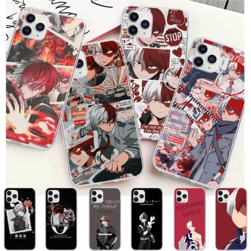 My Hero Shoto Todoroki Transparent Mobile Phone Cover For IPhone 12 11 Pro Max Xs X Xr 7 8 6 6s Plus 5 5s Se 2020 Clear Case