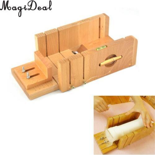 Adjustable Pine/Beech Wood Wooden Soap Mold Loaf Cutter Beveler Planer Wire Slicer for Handmade Soap Candles Trimming DIY