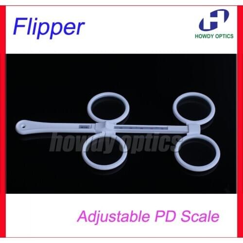 Free Shipping Adjustable PD Scale Plastic 4-Lens Confirmation Test Flipper Ophthalmic Flipper