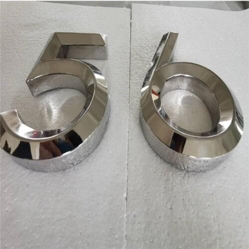 Custom made Outdoor 3D stainless steel house numbers, metal home digital numbers