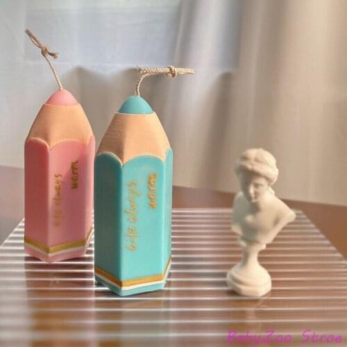 Creative Pencil Design Candle Silicone Mold Aromatherapy Candle Making Diy Candle Material Handmade Gift