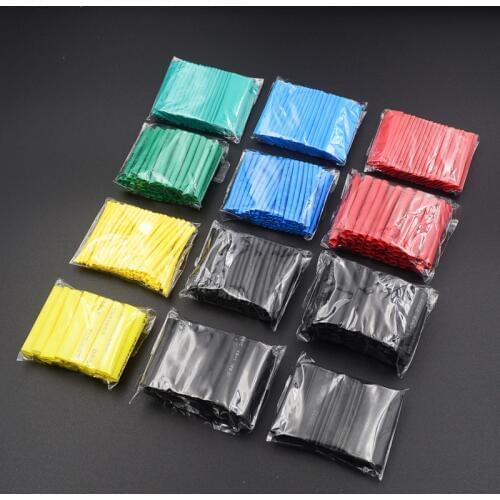 530pcs Heat Shrink Tubing Insulation Shrinkable Tubes Assortment Electronic Polyolefin Wire Cable Sleeve Kit Heat Shrink Tubes
