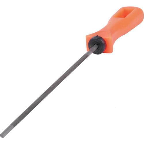 LETAOSK 4mm Chainsaw Saw Sharpener Sharpening Round Files with Orange Plastic Handle for Woodwork Tool File Holder