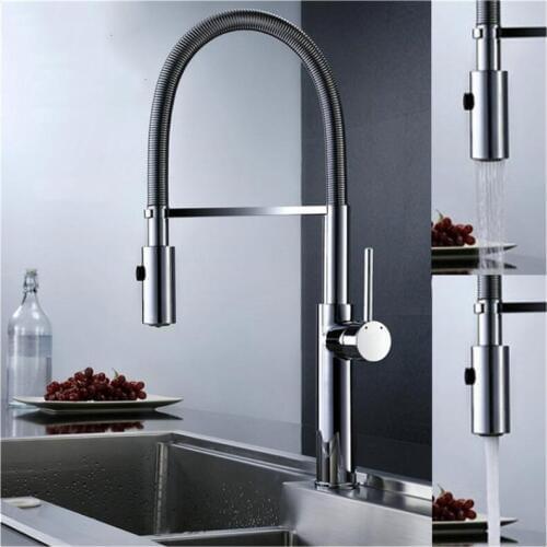 Newly Arrived Pull Out Kitchen Faucet Chrome Sink Mixer Tap 360 degree rotation kitchen mixer taps Kitchen Tap Gold Brushed