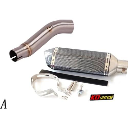 Slip On Motorcycle Exhaust Middle Connect Pipe And 51mm Muffler Stainless Steel For Honda CB250R CB300R 2018-2021