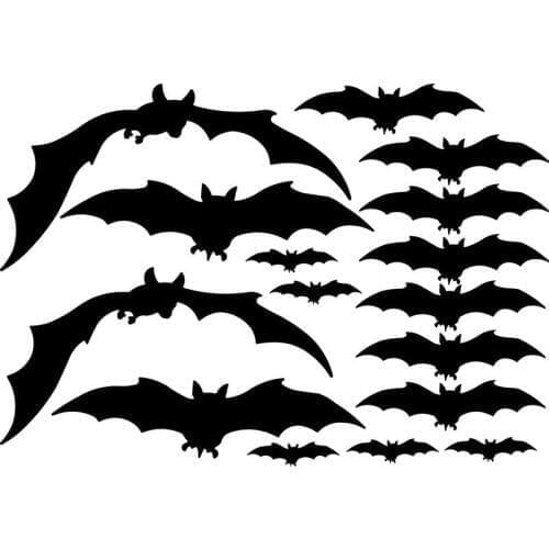 19.4X13.5CM Fashion Bat Animals Vinyl Car-styling Cute And Interesting Vinyl Car Wrap Decal Car Sticker