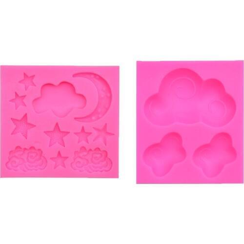 YJ.SHYU Star Moon Cloud Shape Silicone Mould 3D For Fondant Cake decorating Mold Gummy Chocolate form Baking Appliance Tools