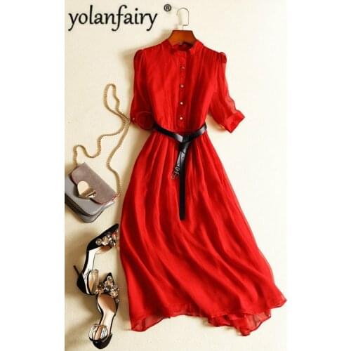 YOLANFAIRY Solid Summer Dresses