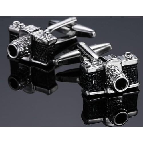 Mens Cufflinks new high quality brand fashion jewelry black camera Cufflinks mens Wedding Suit pin gift, free shipping