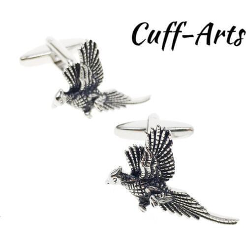 Cuffarts Eagle Shaped Cufflink Trendy Gentleman Cuff Buttons Shirt Accessories Silver Luxury Cufflinks Gifts For Men C10069