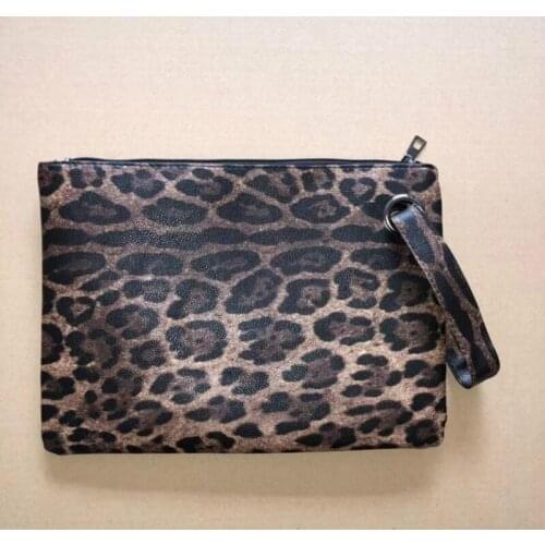 Women Vintage Leopard Pu Handle Bag Luxury Retro Tote Outdoor Elegant Bag Designer Brand Ladies Clutch Purse Simple Bag