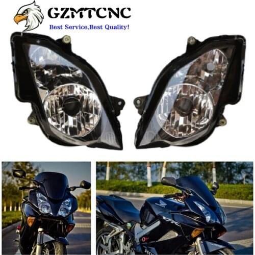 02-12 VFR800 Front Headlight Head Lighting Lamp for Honda VFR 800 VTEC Interceptor 2002-2012 Motorbike Replace Headlamp Clear