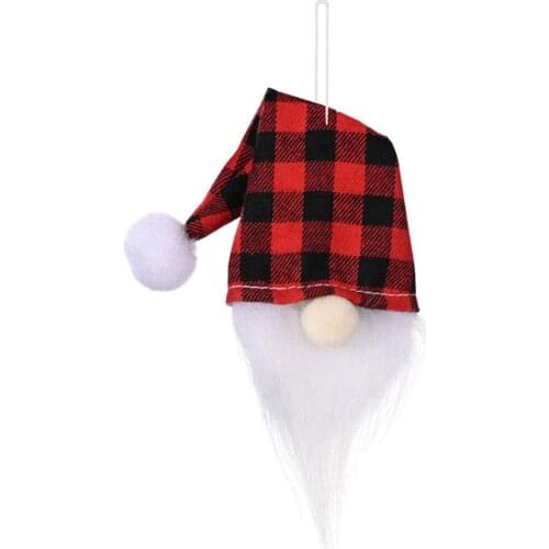 1pc Christmas Wine Bottle Covers Plaid Cap Beer Bottle Bag Table Merchandises Dust Covers Xmas Holiday Decoration