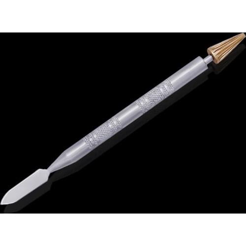 Dual Head Brass Head Leather Edge Oil Gluing Dye Pen Applicator Speedy Paint Roller Tool