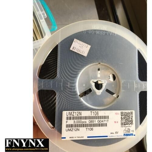 1PCS Roll Original Rohm Zener Diode UMZ12N T106 Constant Voltage Control Z12 3000PCS/Roll