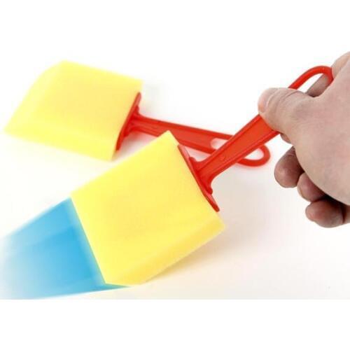 12PCS/LOT,Art sponge brush,Paint wands,Drawing toys,Craft material,Sponge crafts,Early educational toys 15.5x7.5cm.Freeshipping