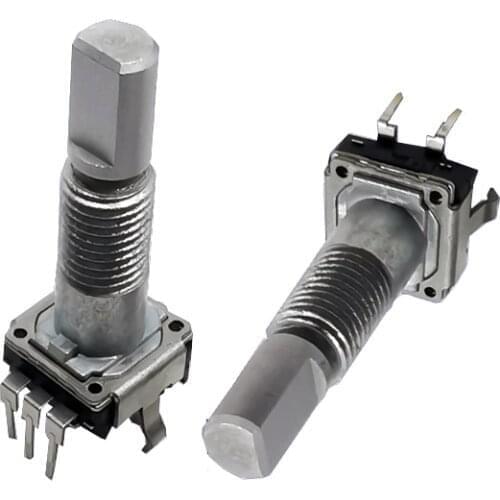 2 PCS EC11 rotary encoder 18 positioning number 9 pulse point shaft length 24 pulse switch made in Japanese