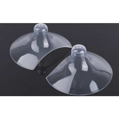 2Pcs Ultra-thin Soft Silicone Nipple Shield Protector Baby Breast Milk Feeding C5AF
