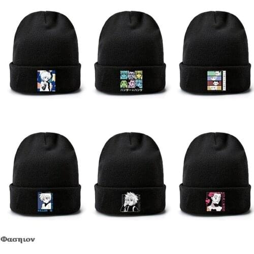 2020 Winter Anime Hunter X Hunter Knitting Hats For Man Women Cosplay Caps Warmer Bonnet Unisex Casual Cap