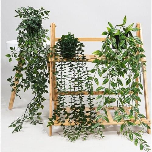 3pcs Simulation Green Plants Hanging Potted Green Polyethylene Plastic Material Plants Indoor and Outdoor Decorations