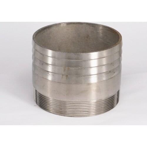 4" BSPT Male x Fit 4.4" I/D Hose Barb 304 Stainless Pipe Fitting Hosetail Connector Water Gas Oil