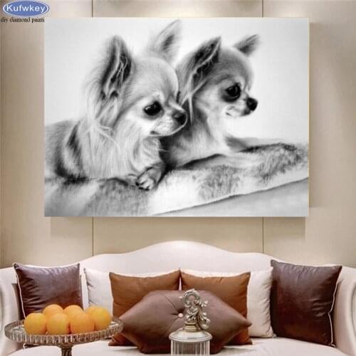 5d diamond painting Chihuahua dog diy Full Square Round cross stitch animal pattern mosaic painting diamond embroidery decor New