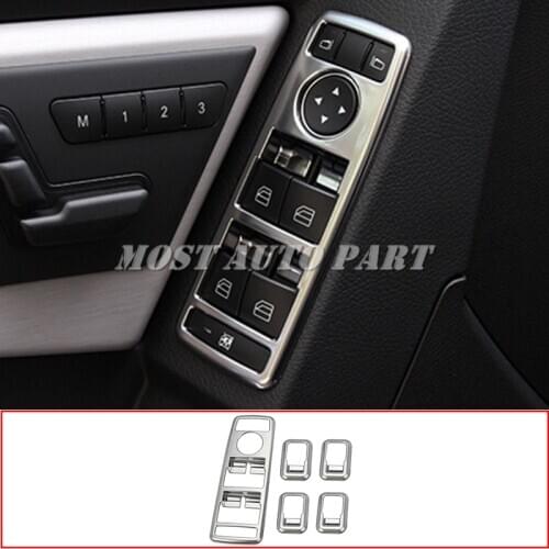 ABS Plastic Interior Window Lift Switch Button Cover Trim For Mercedes Benz A B C E CLA GLK ML GLA GLE Class W212 W204 5pcs