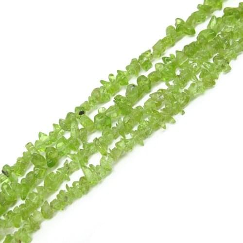 DIY jewelry accessories / natural crystal olivine gravel chain semi-finished products / 90cm / string loose beads wholesale