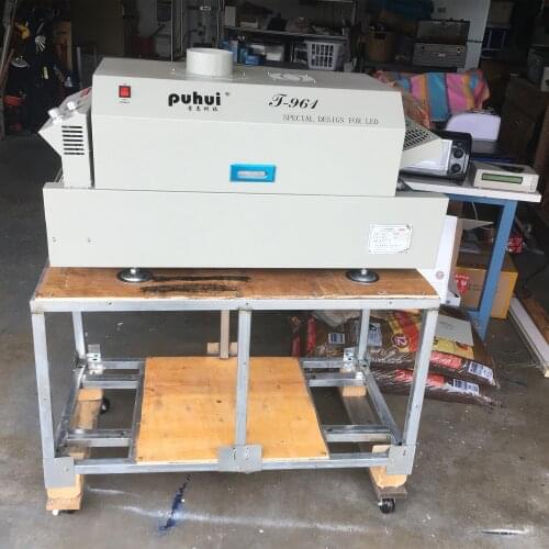 Free Shipping LED Reflow Oven T961 Infrared Heating 230*730mm Soldering Oven Puhui T-961, 220v, 6 Temperature Zone