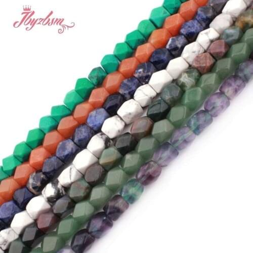 9x11mm Natural Aventurine Agates Fluorite Faceted Rectangle Loose Stone Beads For DIY Jewelry Making Bracelet Necklace Strand15"