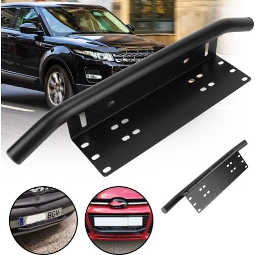 Universal Front Bumper License Plate Log Light Mount Bracket Off Road LED Light Bar Frame Holder SUV Lamp Holder Aluminum