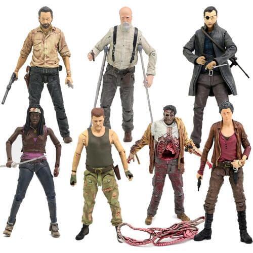AMC TV Series The Walking Dead Abraham Ford Bungee Walker Rick Grimes The Governor PVC Action Figure Collectible Toy