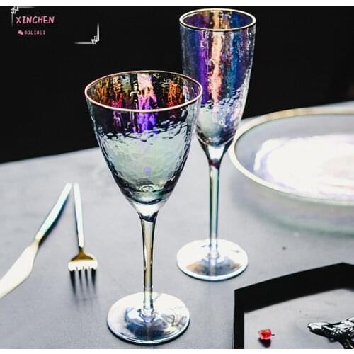 Fantasy Magic Color Liqueur Goblet Wedding Champagne Flutes Upscale Restaurant Banquet Sweet Red Wine Drink Glass Grace Rum Cup