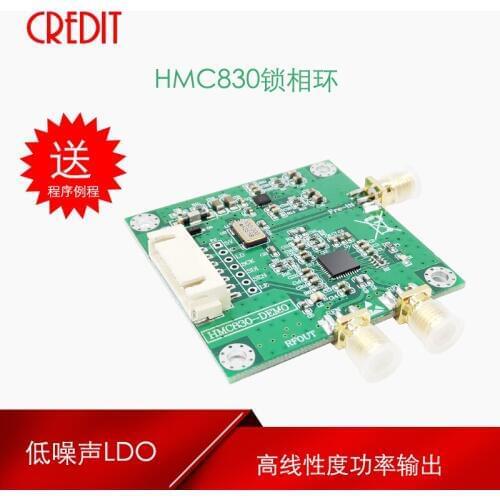 HMC830 wideband phase-locked loop frequency source module 25M-3G RF signal source low noise LDO