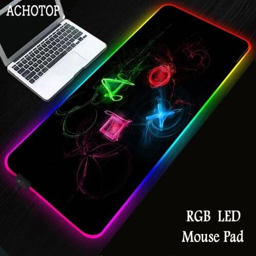 Playstation Ps4 RGB Gaming Mouse Pad Anime Mouse Mat Laptop Keyboard Pad Large Gaming MousePad Gamers Accessories gamer rug XXL