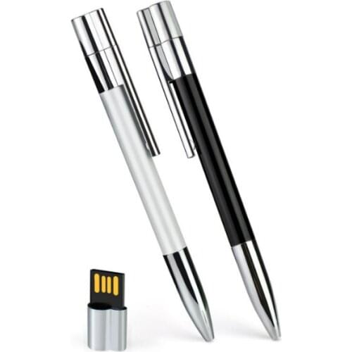 Classical Ballpoint pen usb flash Usb pendrive 128gb 4gb 8gb 16gb 32gb USB 2.0 Pen Drive custom flashdrive over 10pcs free logo