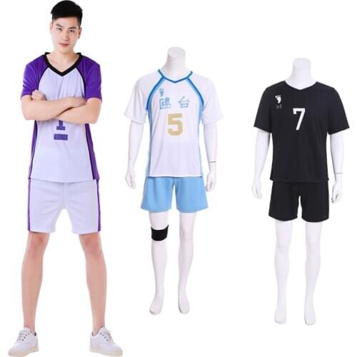 Haikyuu!! Shiratorizawa Academy Wakatoshi Ushijima Cosplay Costume Haikyuu Kita Shinsuke Costume Adult Sports Wear Custom Made