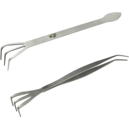 Multifunctional Stainless Steel Gardening Rake Bonsai Root Loosen Soil Spatula