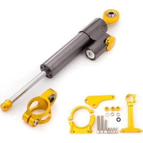 Motorcycle Aluminum Steering Stabilizer Damper Mounting Bracket For KAWASAKI ER6N ER-6N 2006 2007 2008 Complete Set