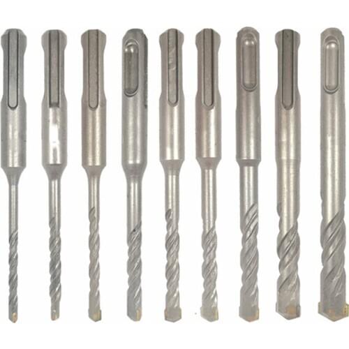 9Pcs Electric Hammer SDS Plus Drill Bits Set 110mm Concrete Wall Brick Block Masonry Hole Saw Drilling