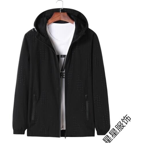 Plus Size 6XL 7XL 8XL New Spring Autumn Bomber Jacket Men Casual Solid Windbreaker Zipper Thin Hooded Coat Outwear Male Jacket