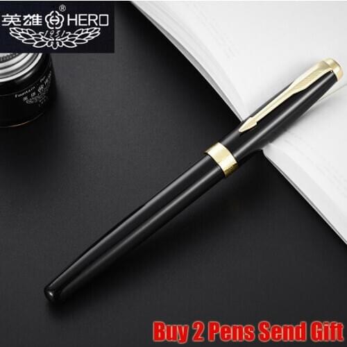 Classic Design Hero 1502 Metal Ink Fountain Pen Luxury School Student Homework Writing Pen Buy 2 Pens Send Gift