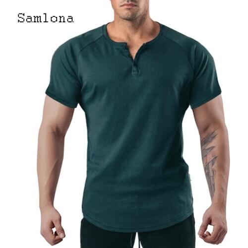 Мужские футболки Samlona China At AliExpress