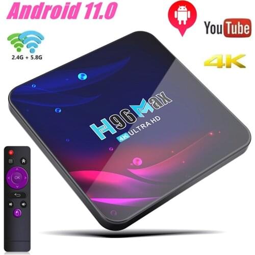 Smart TV BOX Android Box 11.0 H96 Max Rk3318 4K Dual Wifi BT Media Player Play Store Fast Android Tv Set Top BOX H96max V11 Iptv