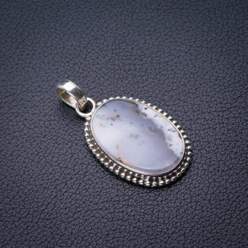 StarGems Natural Dendritic Opal Handmade 925 Sterling Silver Pendant 1.5" E0334