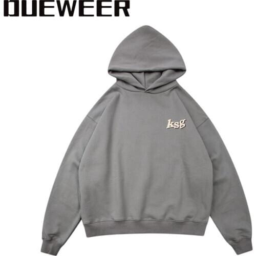 Dueweer Men Hoodies Sweatshirts Kanye West Pullover Fleece Kendall Jenner Sweatshirt Stranger Things Foaming Print Streetwear