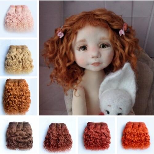 15*500cm High Quality Screw Curly Hair Extensions for All Dolls DIY Hair Wigs Wool Curly Hair Wefts Accessories Toys