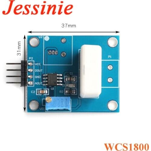WCS1800 DC 5V Hall Current Detection Sensor Module 35A Short Circuit Overcurrent Detector Protection Module
